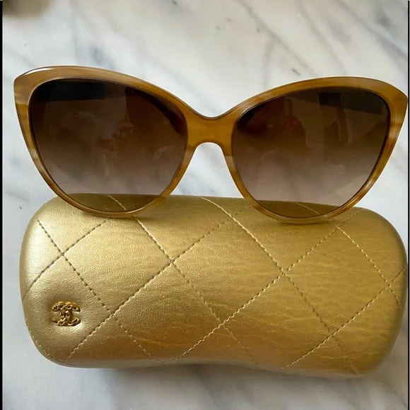 CHANEL | Accessories | Chanel Light Brown Quilted Leather Cc 